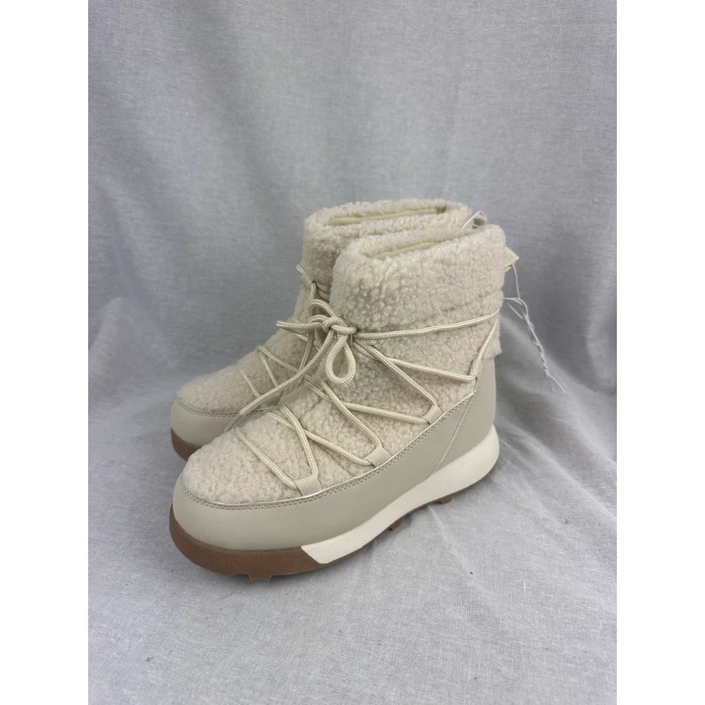All in Motion Womens‎ Sherpa Winter Boots Cream Beige Thermolite Size 5 NEW